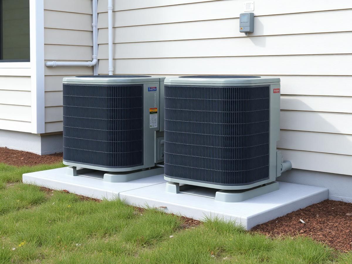 Air conditioning outdoor units installed beside a Sydney home